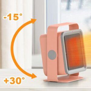 Space Heater, Desk Heater with 600W, 45° Adjustable Angle
